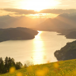 Da Mirnock, la veduta del lago Millstätter See al tramonto - Foto Franz Gerdl
